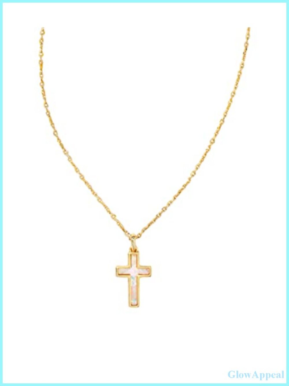 Gold Plated Brass Cross Pendant Necklace, 19" Chain, Lobster Clasp, Gift Boxed